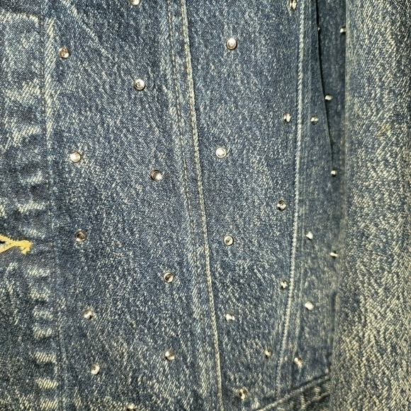 DENIM Vintage Hand painted Jacket - Picture 5 of 14